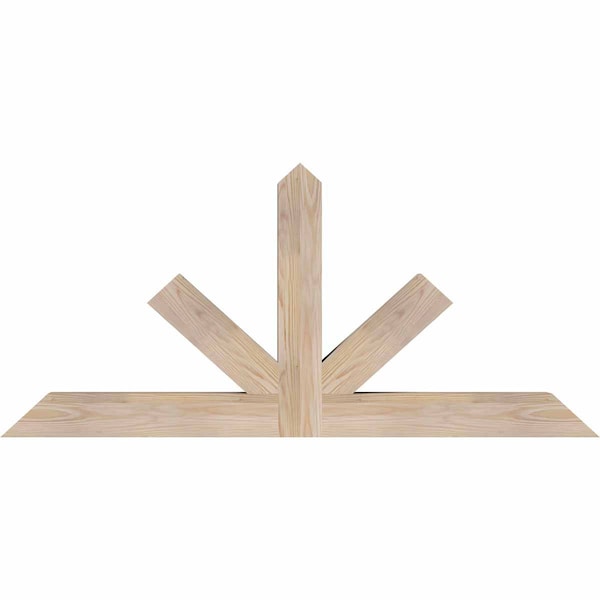 Ekena Millwork Saratoga Smooth Timber Gable Bracket, Douglas Fir, 48"W x 22"H x 3 1/2"D x 3 1/2"F, 11/12 Pitch GBW048X22X0404SAR00SDF - main